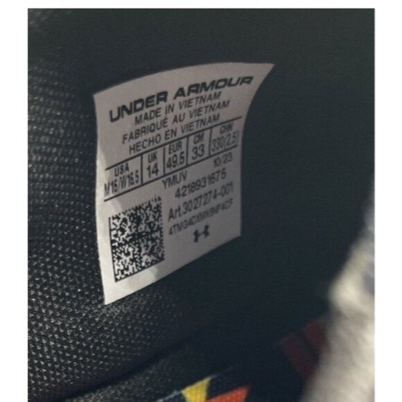 Under Armour Flow FUTR X 3 'Black History Month' Men’s SZ 15 - 3027274-001 - Picture 7 of 8